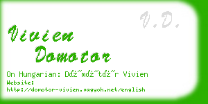 vivien domotor business card